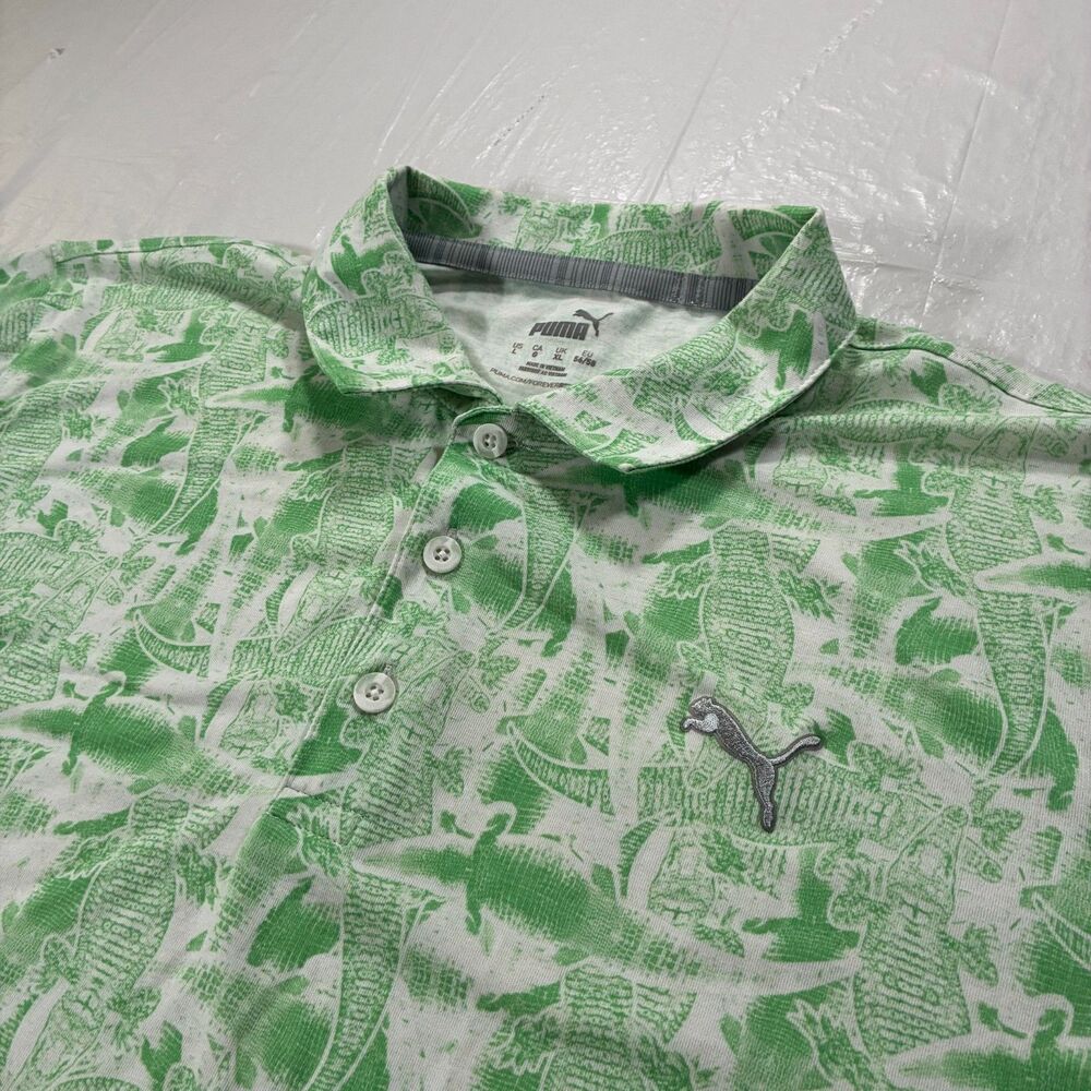 Puma Green Alligator Polo Tournament Edition 2020 Men's Large Golf Performance